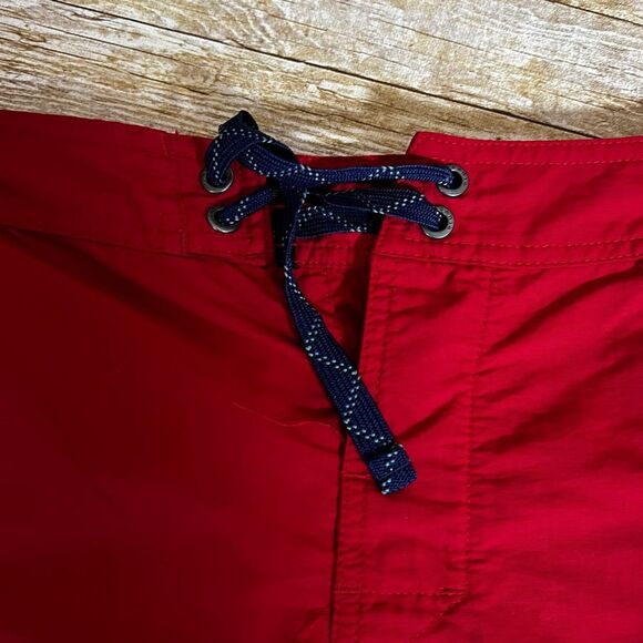PATAGONIA WAVEFARER RELAXED FIT BOARD BEACH COASTAL SWIM SHORTS SIZE 34 RED - Picture 4 of 6
